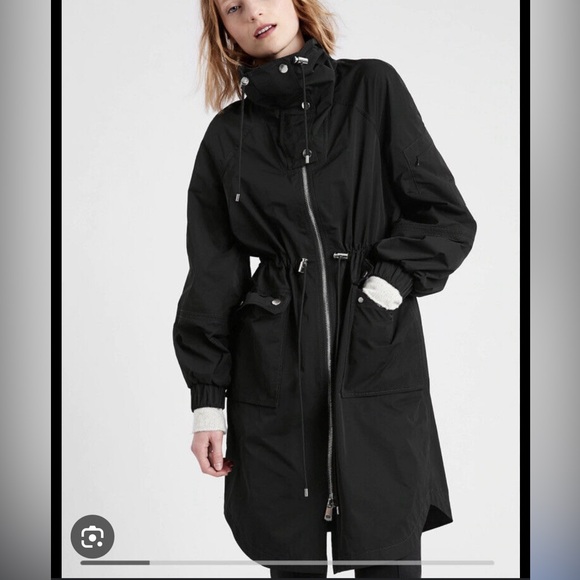 Black BR funnel neck anorak jacket. Size m. Worn 3-5 x - Picture 1 of 3